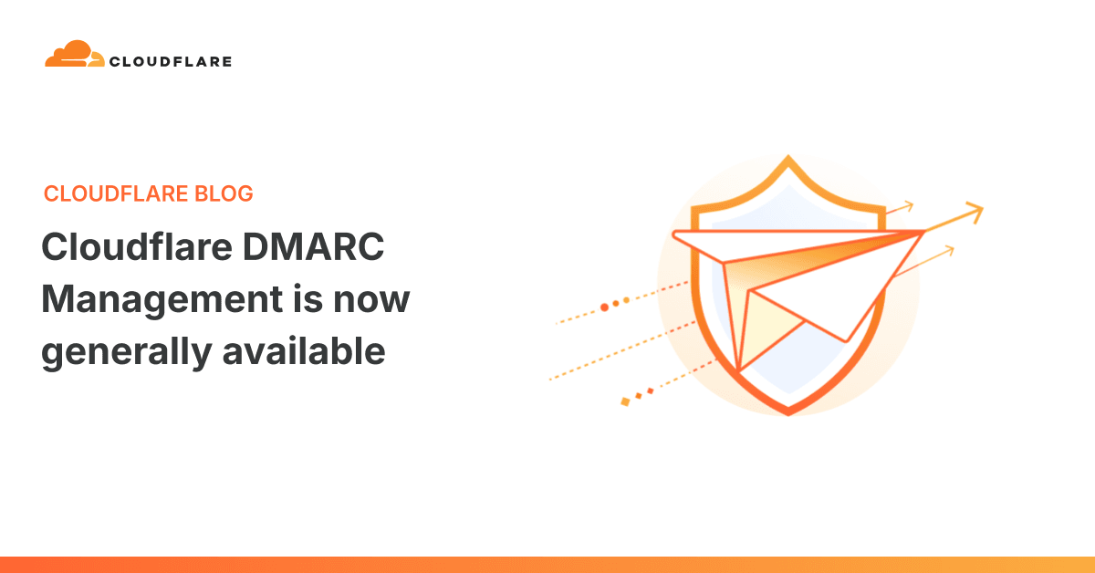 Cloudflare DMARC Management Goes GA: Email Auth for the Rest of Us