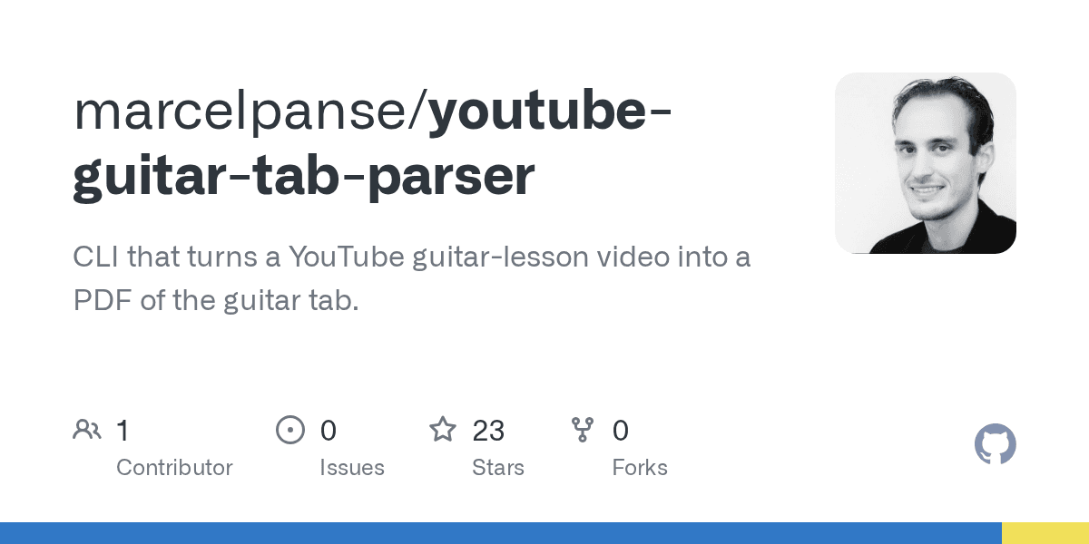 youtube-guitar-tab-parser: A CLI That Turns YouTube Guitar Lessons into PDF Tabs Using Claude Vision