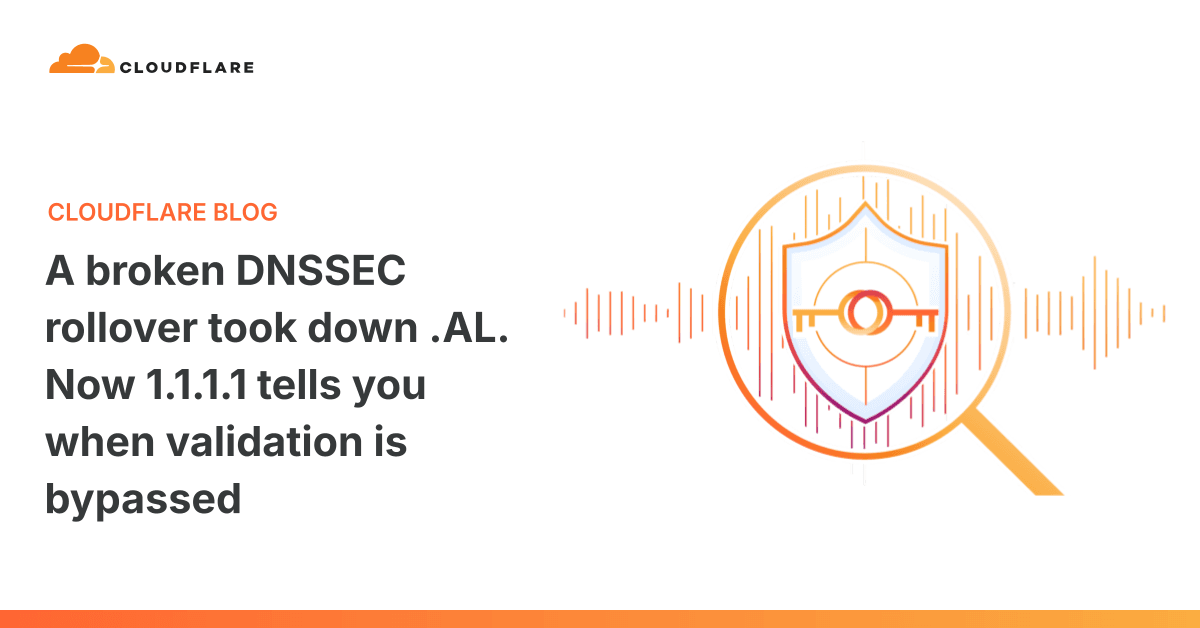 Cloudflare's 1.1.1.1 Now Signals DNSSEC Bypass After .AL Meltdown