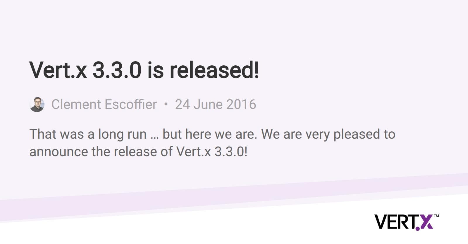 Vert.x 3.3.0 Ships HTTP/2, Service Discovery, and Camel Bridge