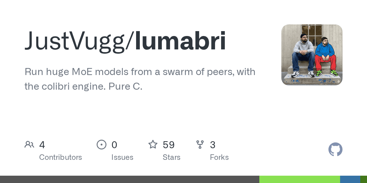lumabri: Run Huge MoE Models Across a Swarm of Peers, Pure C
