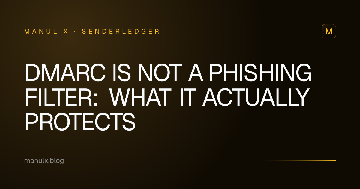 DMARC Is Not a Phishing Filter: What It Actually Protects
