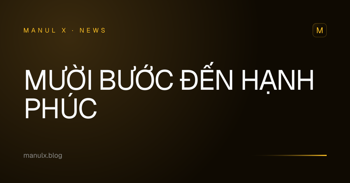 Mười bước đến hạnh phúc